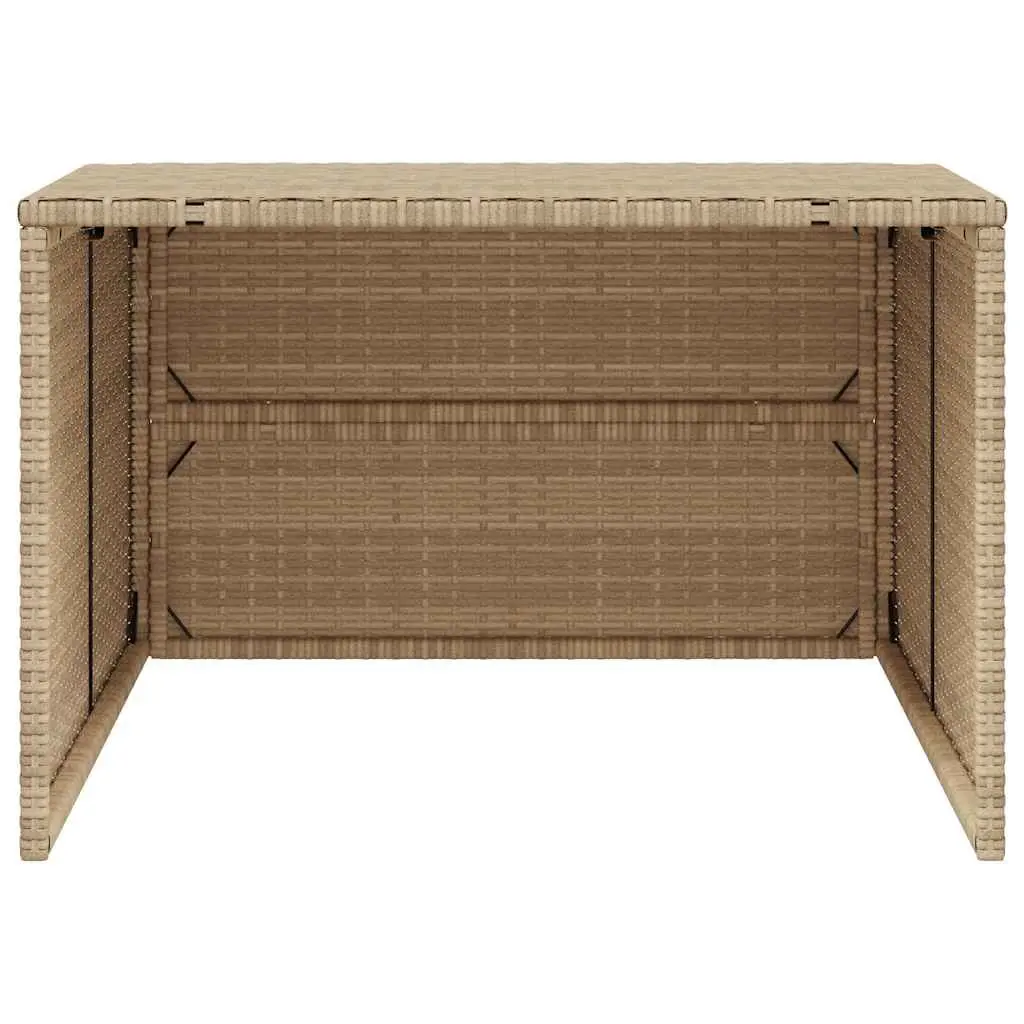 Robot Mower Garage Outdoor Storage Shed Beige Weather Protection 86 x 90 x 52/57 cm