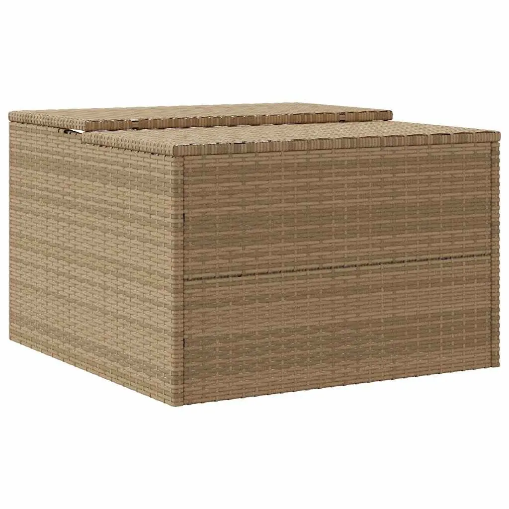 Robot Mower Garage Outdoor Storage Shed Beige Weather Protection 86 x 90 x 52/57 cm