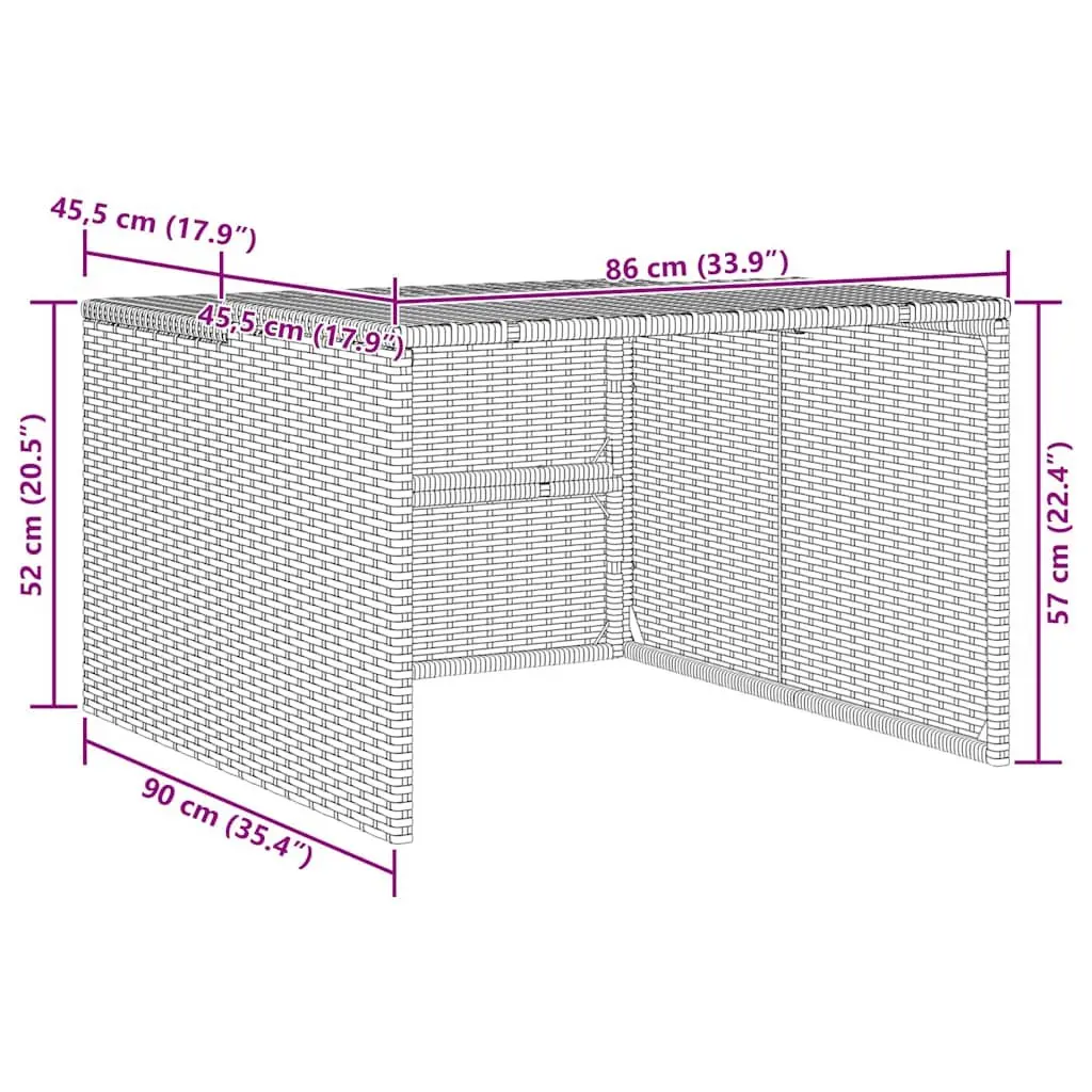 Robot Mower Garage Outdoor Storage Shed Beige Weather Protection 86 x 90 x 52/57 cm