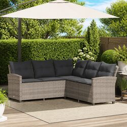 Your New Favorite L-Shaped Outdoor Couch Sofa in Grey