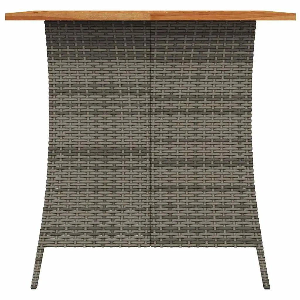 5 Piece Garden Dining Set Outdoor Table Chairs Grey Poly Rattan Cushions Patio