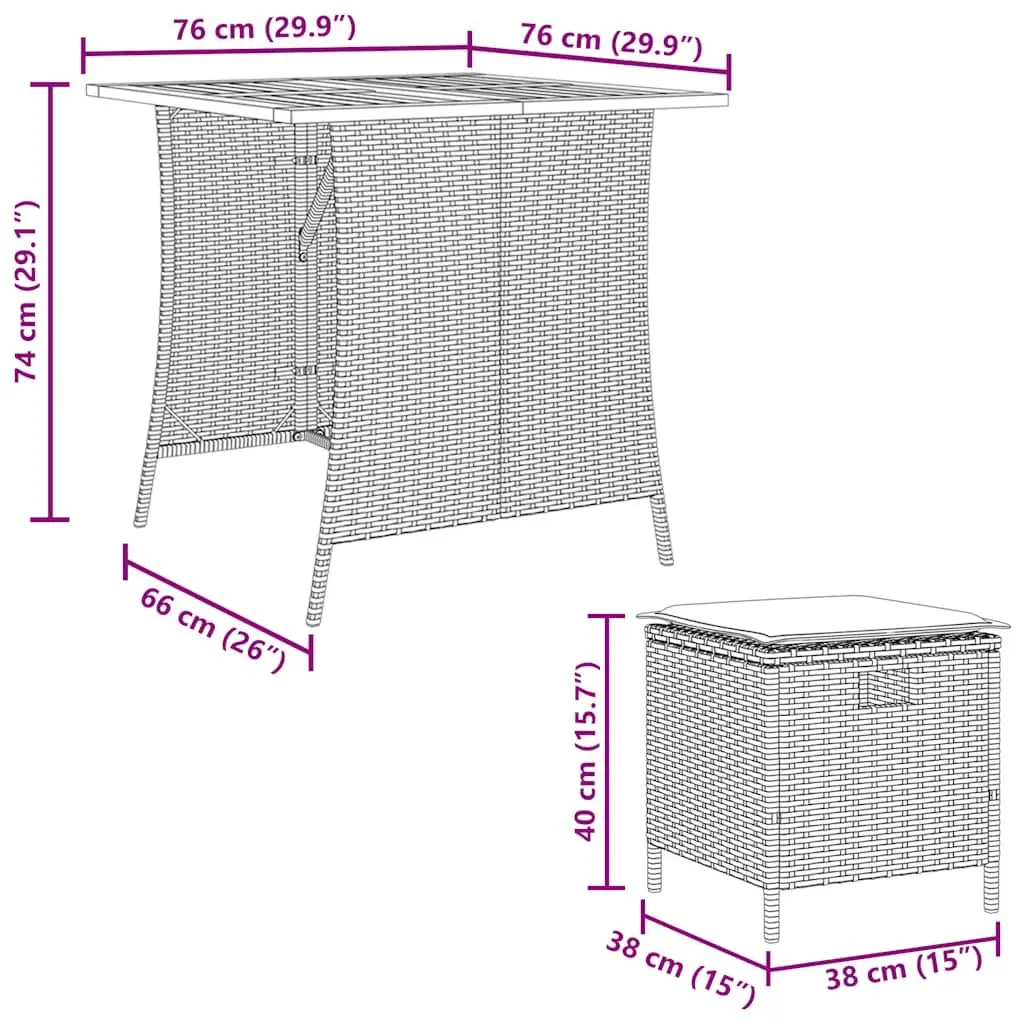 5 Piece Outdoor Dining Set