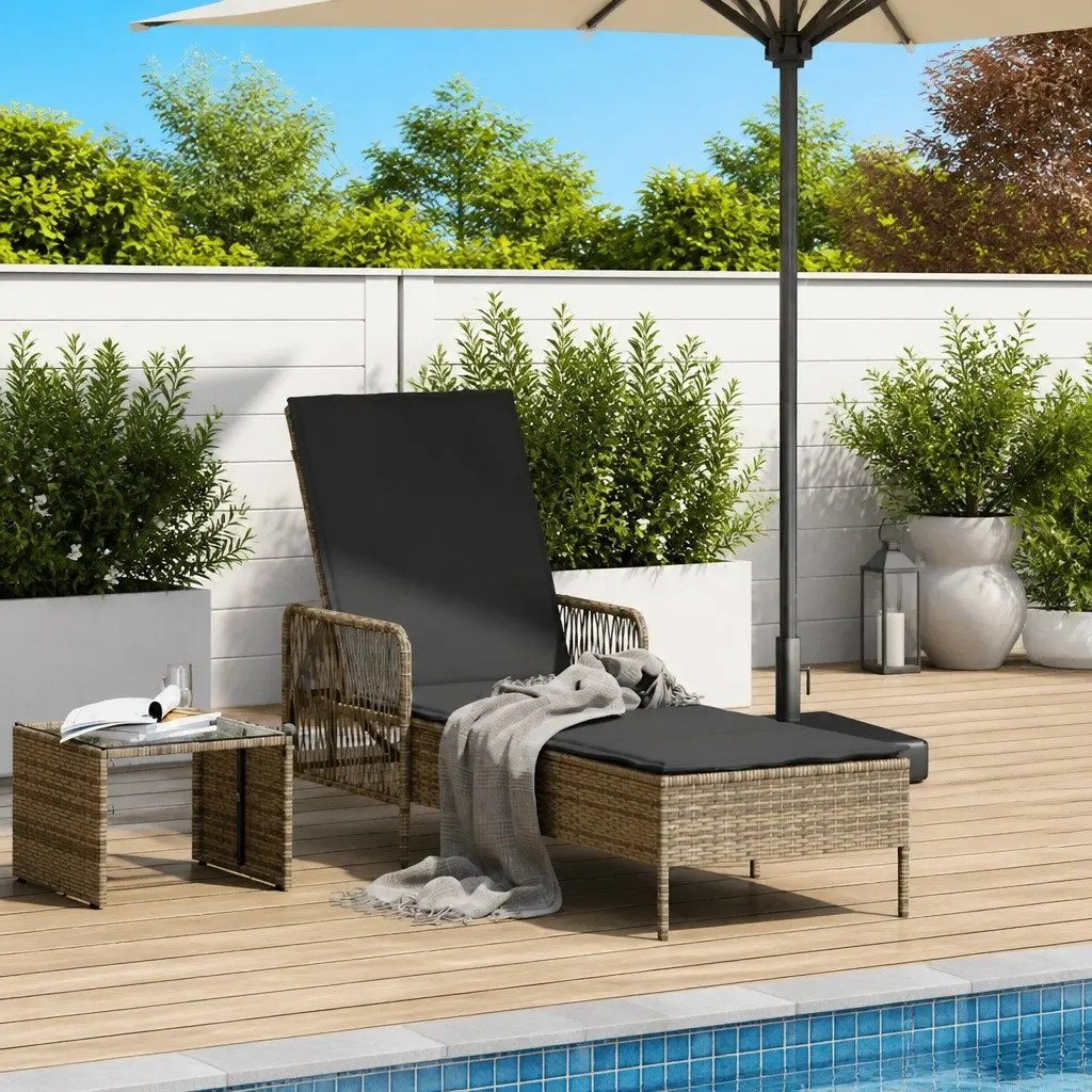 Adjustable Grey Sun Lounger
