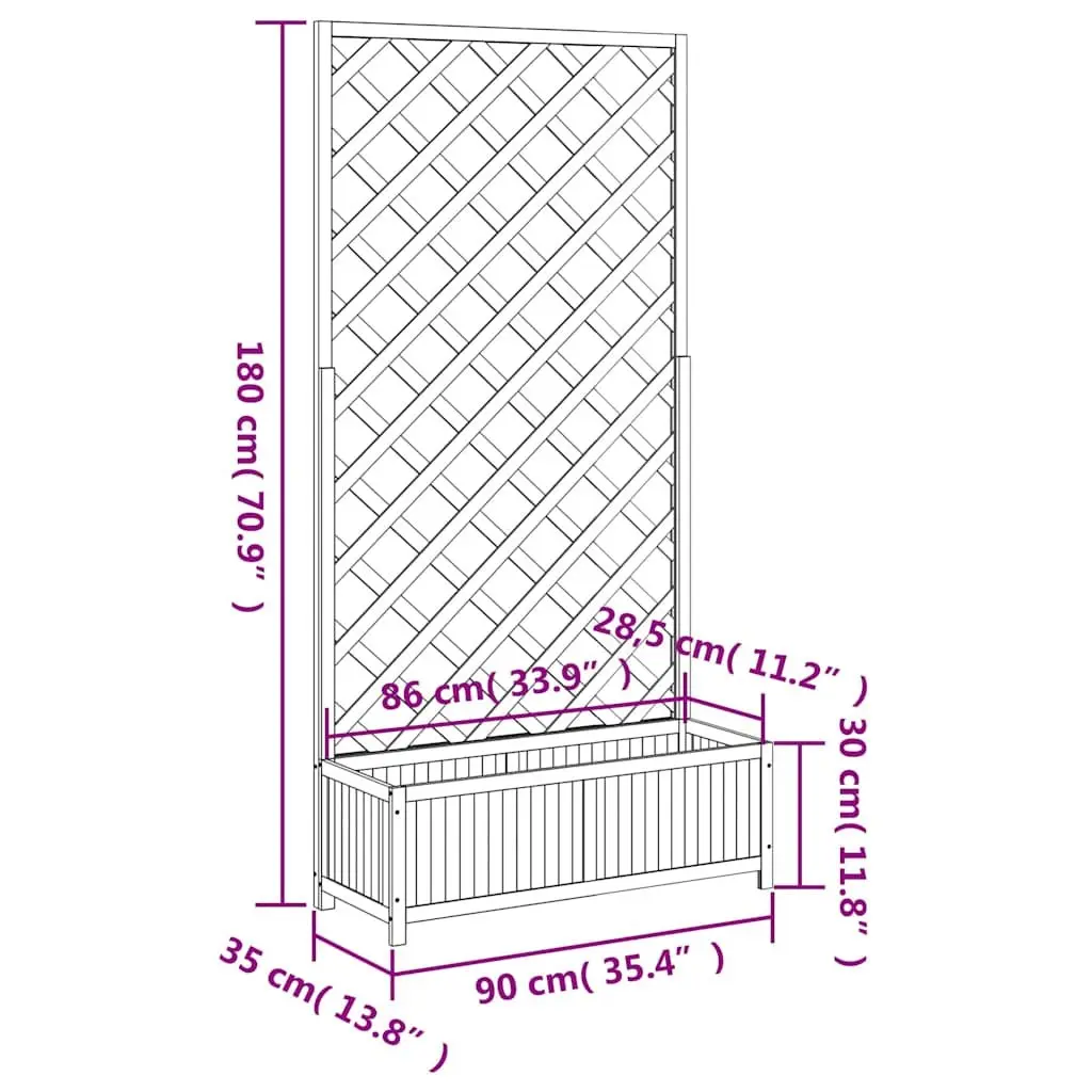 Grey Wooden Planter Box