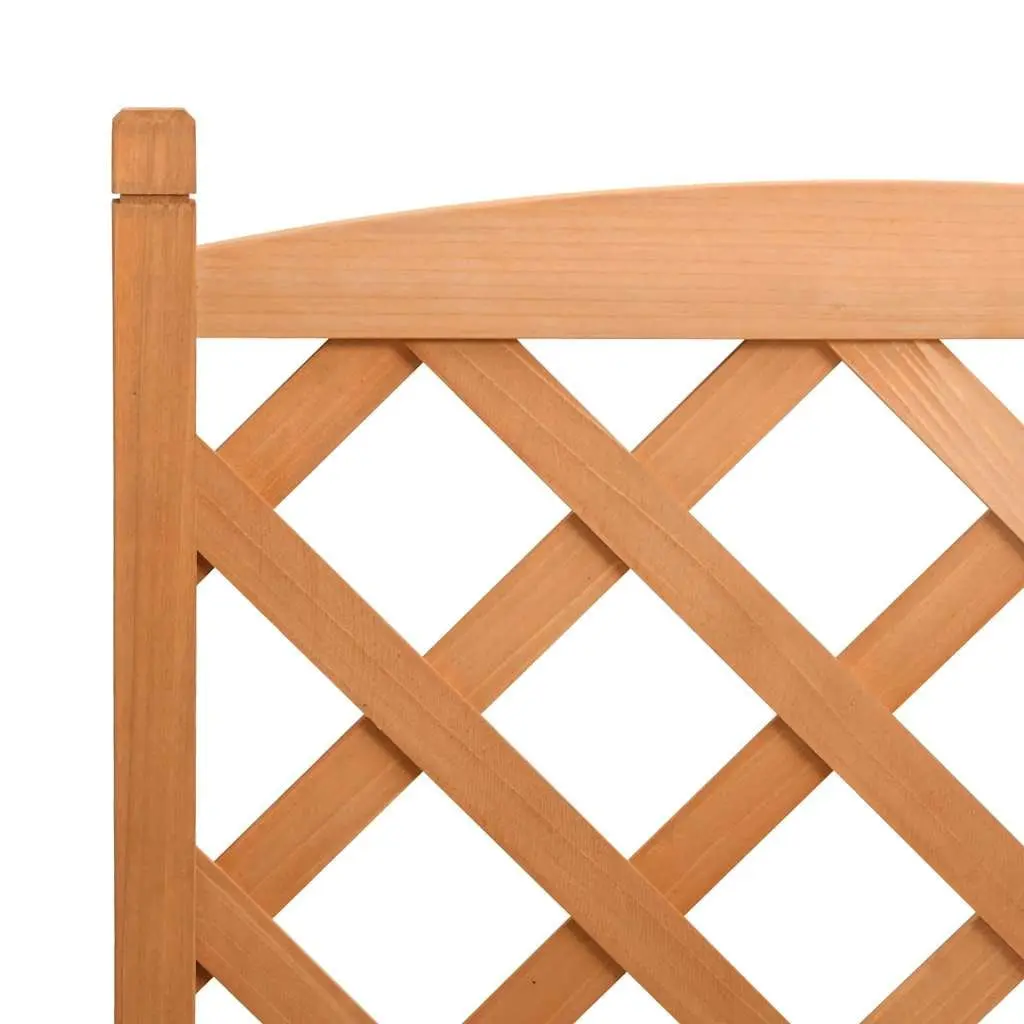 Wooden Planter with Trellis Brown Fir Garden Climbing Plants Patio Outdoor