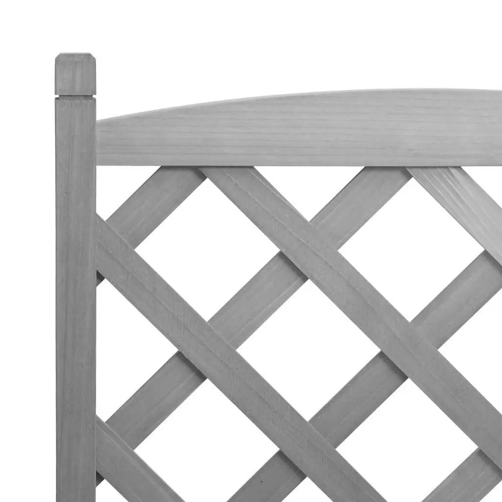 Grey Wooden Planter with Trellis