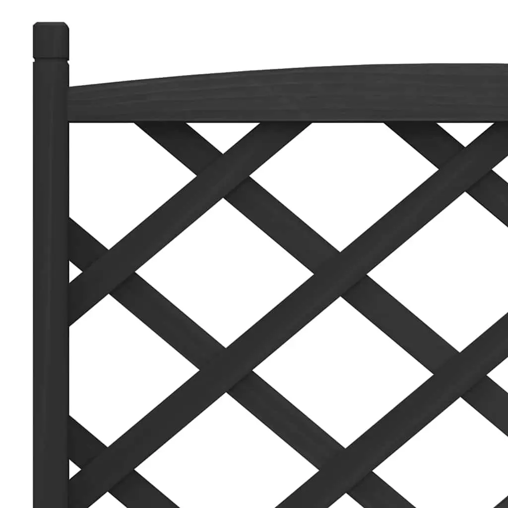 Planter with Trellis Black Solid Wood Fir Garden Climbing Plants Patio Outdoor