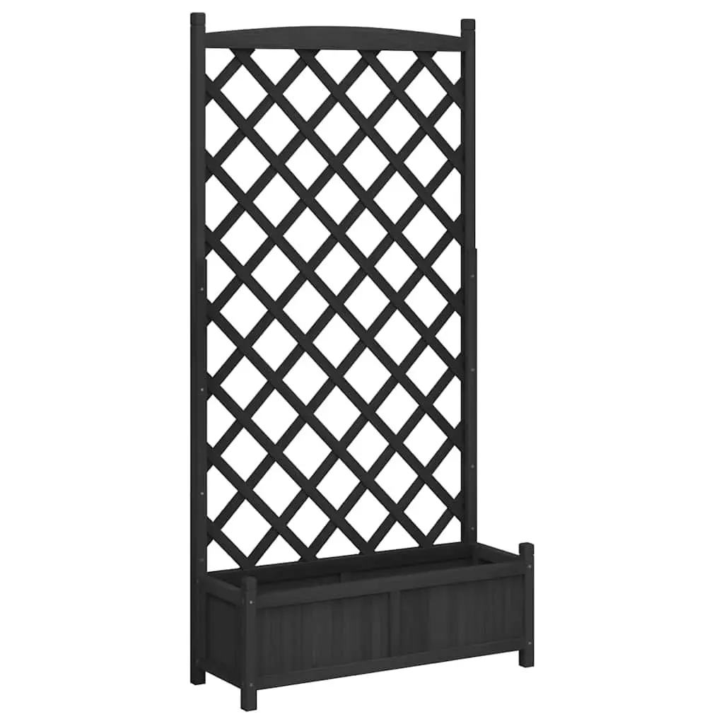 Wooden Planter with Trellis for Climbing Plants