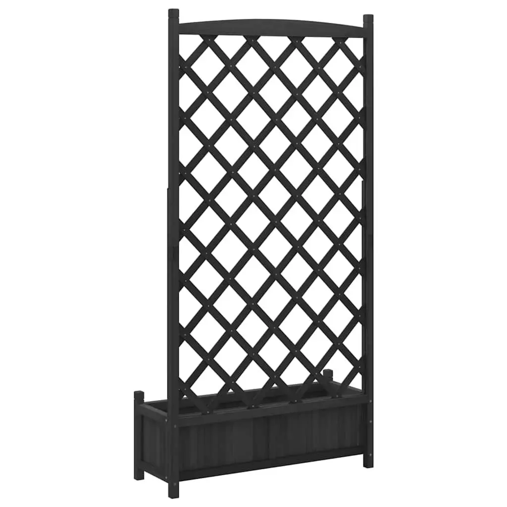 Wooden Planter with Trellis for Climbing Plants