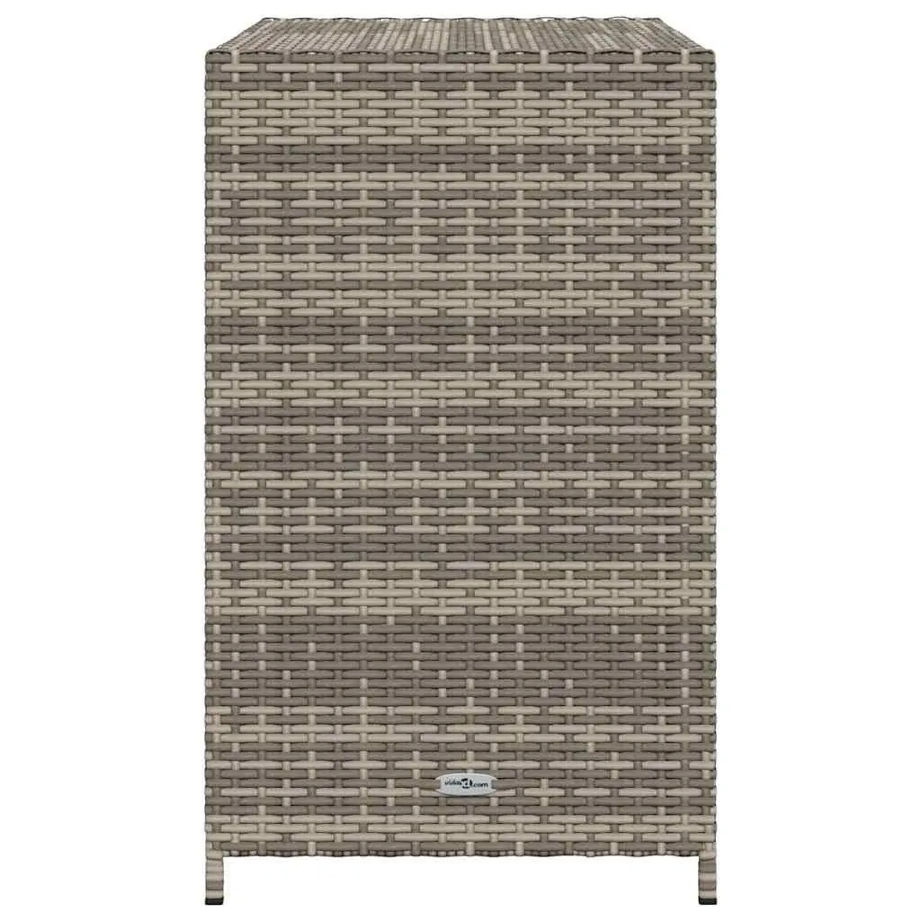 Garden Storage Cabinet Grey Poly Rattan Outdoor Furniture 83 x 45 x 76 cm
