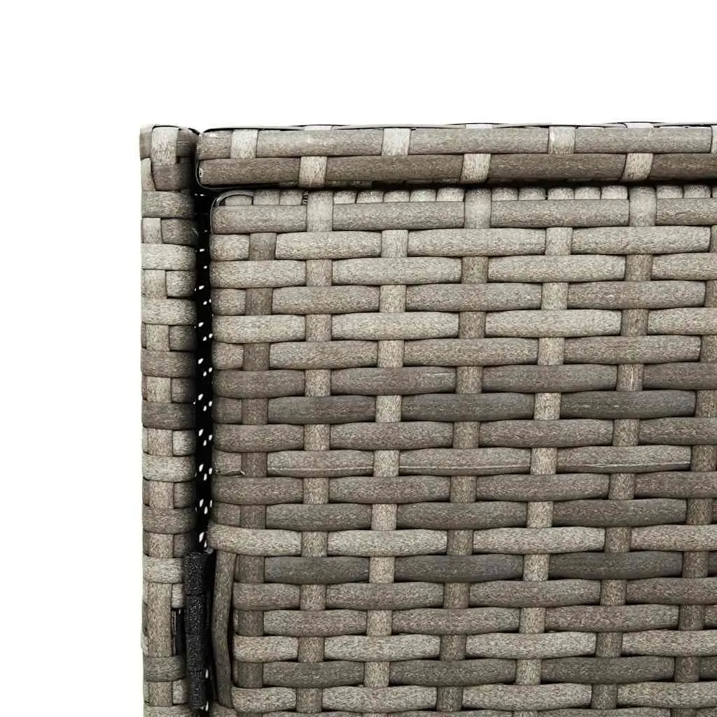 Garden Storage Cabinet Grey Poly Rattan Outdoor Furniture 83 x 45 x 76 cm