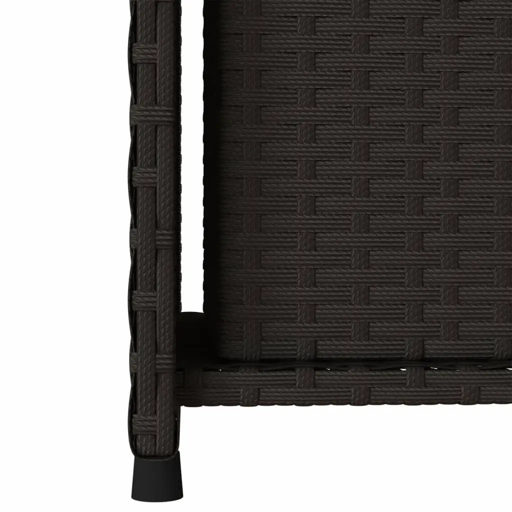 Garden Storage Cabinet Black Outdoor Poly Rattan with 2 Shelves and 1 Drawer 50W x 55D x 115H cm