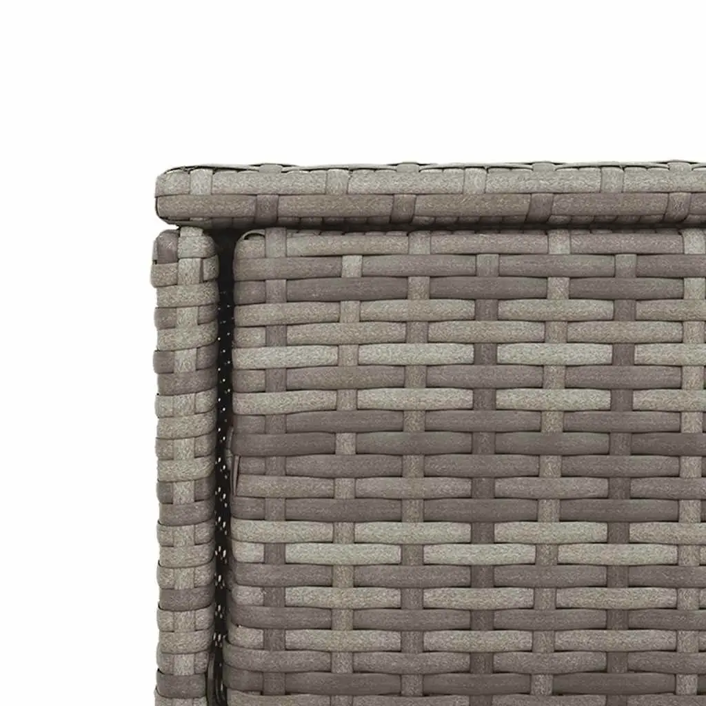 Garden Storage Cabinet Outdoor PE Rattan Grey 105x55x113cm