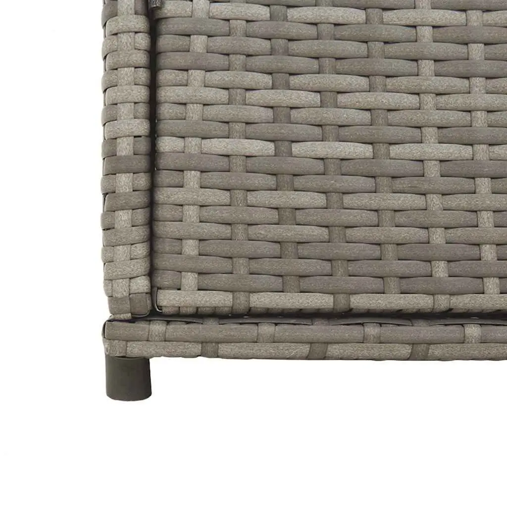Garden Storage Cabinet Outdoor PE Rattan Grey 105x55x113cm