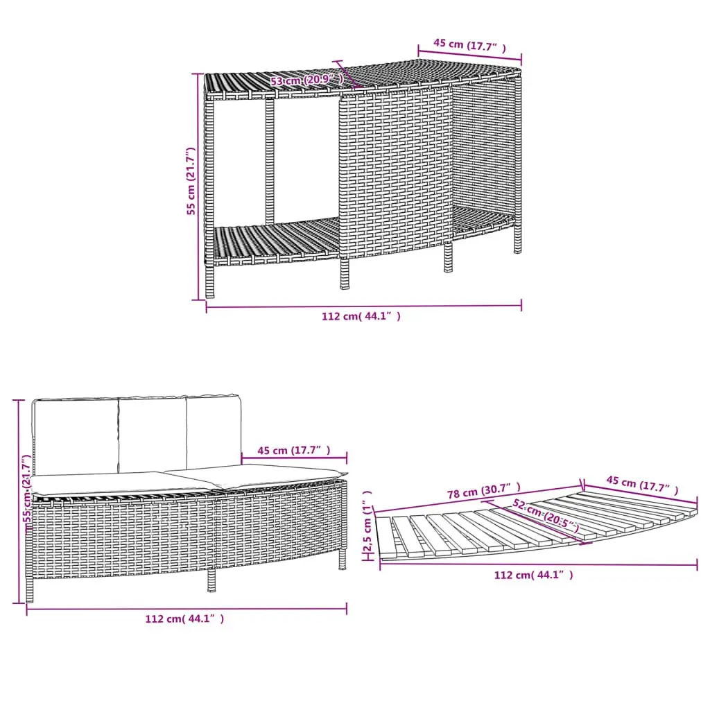 Hot Tub Surround Spa Cabinet Poly Rattan Storage Rack Wooden Step Garden Bench