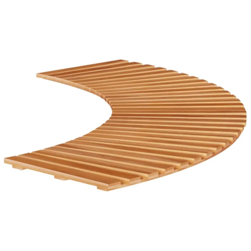 Hot Tub Steps Wooden 2 Pieces Solid Acacia Slatted Design Outdoor Spa Access
