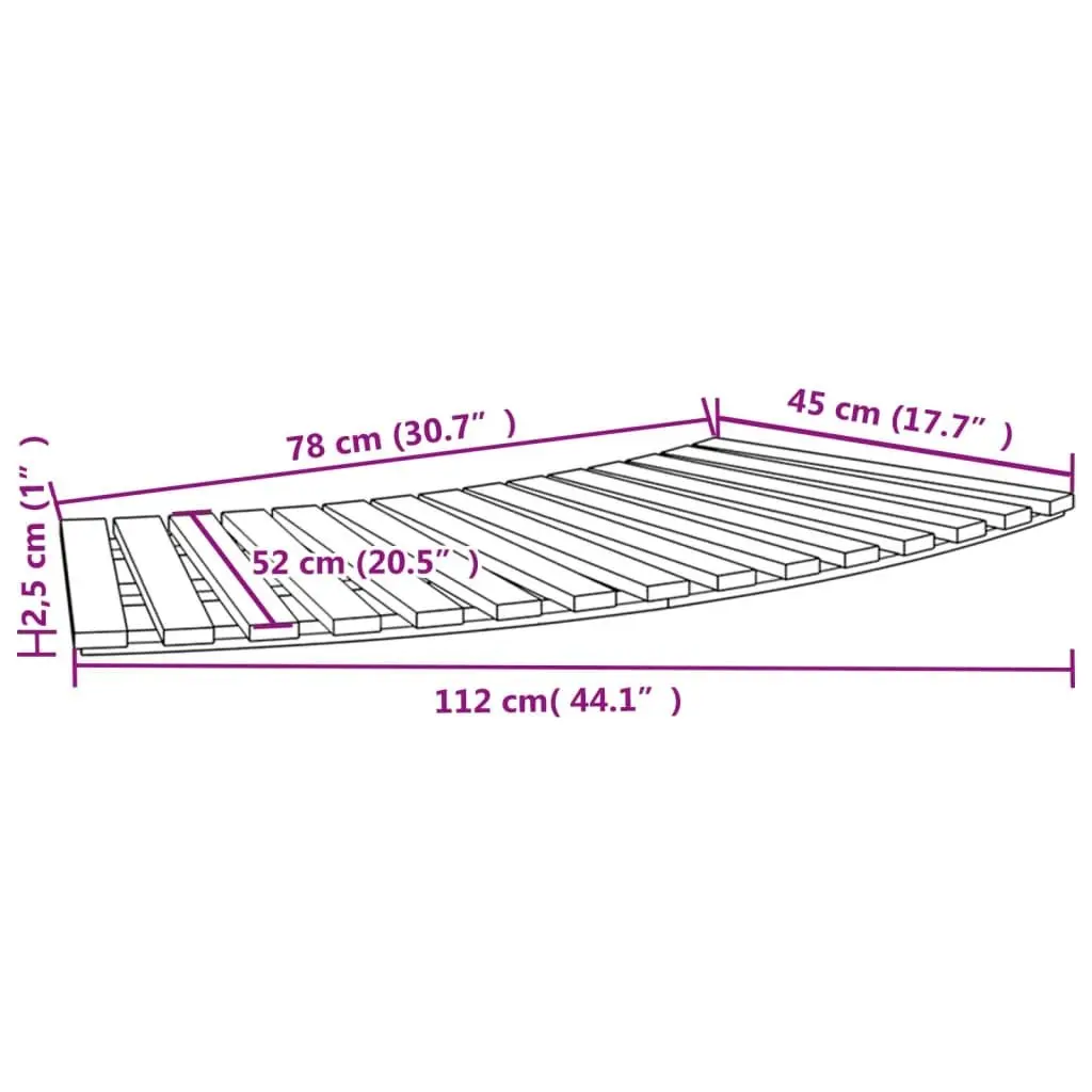 Hot Tub Steps Wooden 2 Pieces Solid Acacia Slatted Design Outdoor Spa Access