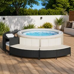 Your New Favorite Outdoor Seating: Black Hot Tub Benches