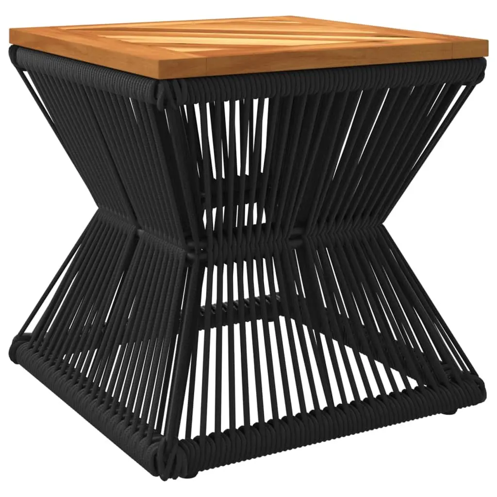 Coffee Table Solid Wood Top Steel Wire Base Compact Size Brown