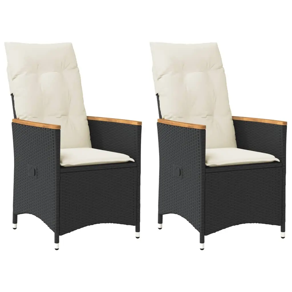 Reclining Garden Chairs Adjustable Backrest 2pcs Outdoor Patio Furniture