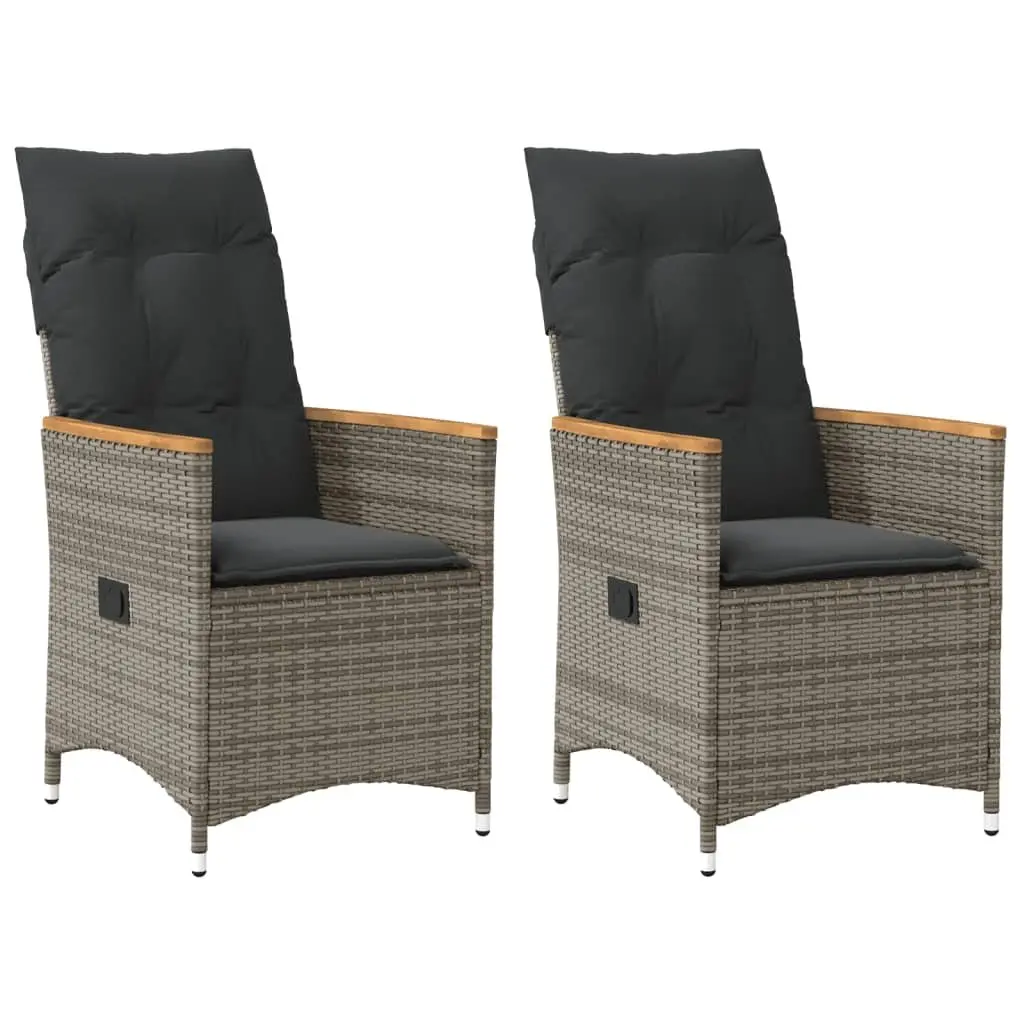 Garden Chairs in Grey Rattan