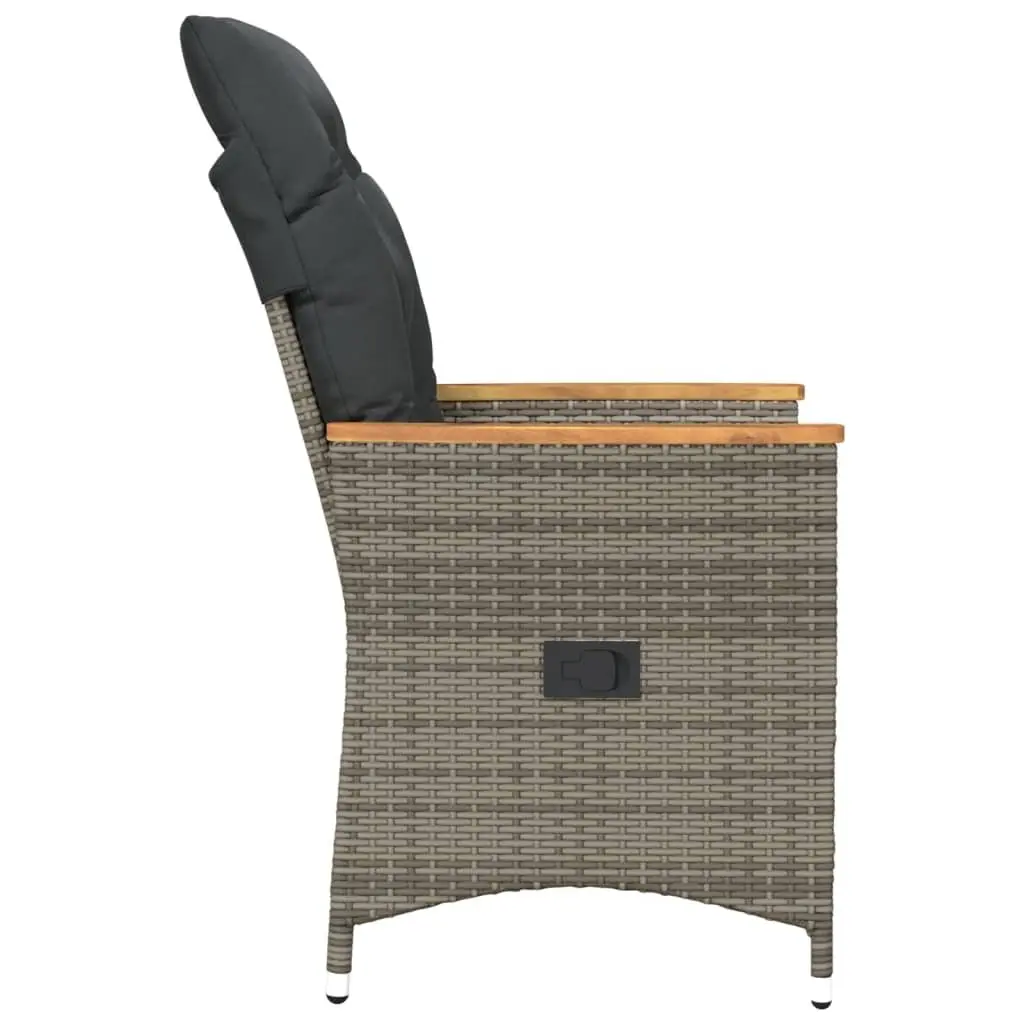 Garden Chairs in Grey Rattan