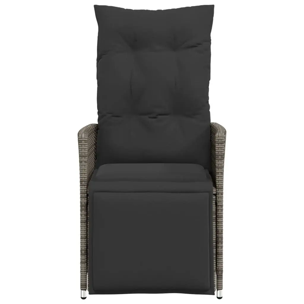 Reclining Garden Chairs Adjustable Backrest 2 Piece with Cushions Outdoor Seating