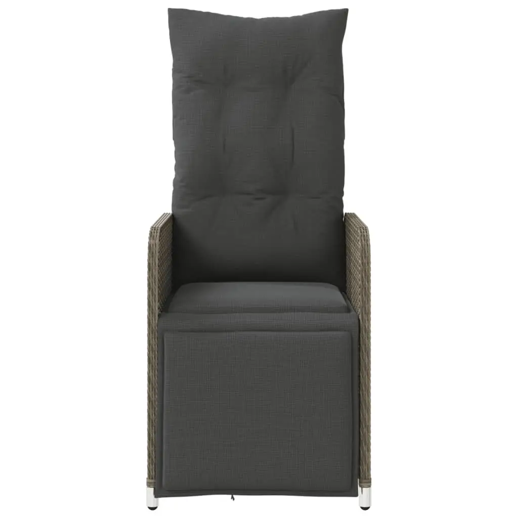Grey Reclining Garden Chair Set