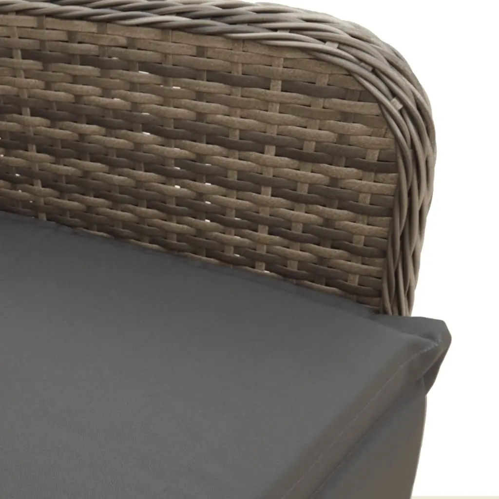 Grey Reclining Garden Chair Set