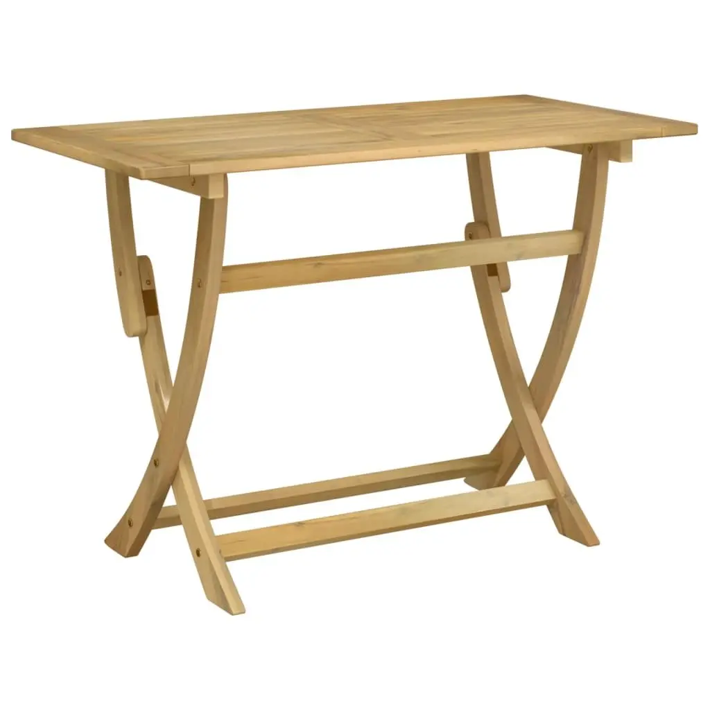 Folding Garden Table 110x55x75cm Outdoor Patio Dining Furniture Brown Wood