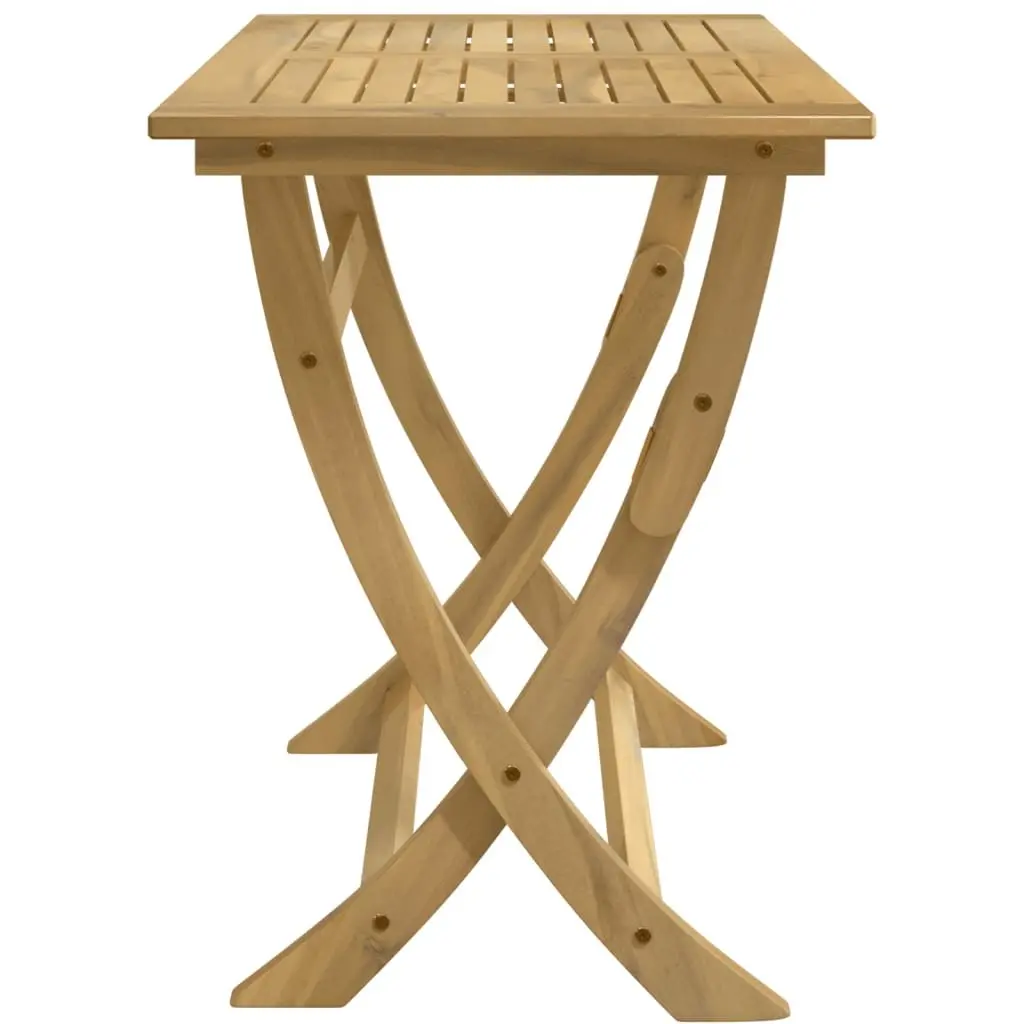 Folding Garden Table 110x55x75cm Outdoor Patio Dining Furniture Brown Wood