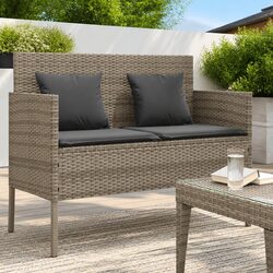Friendly Garden Bench with Padded Cushion and Storage