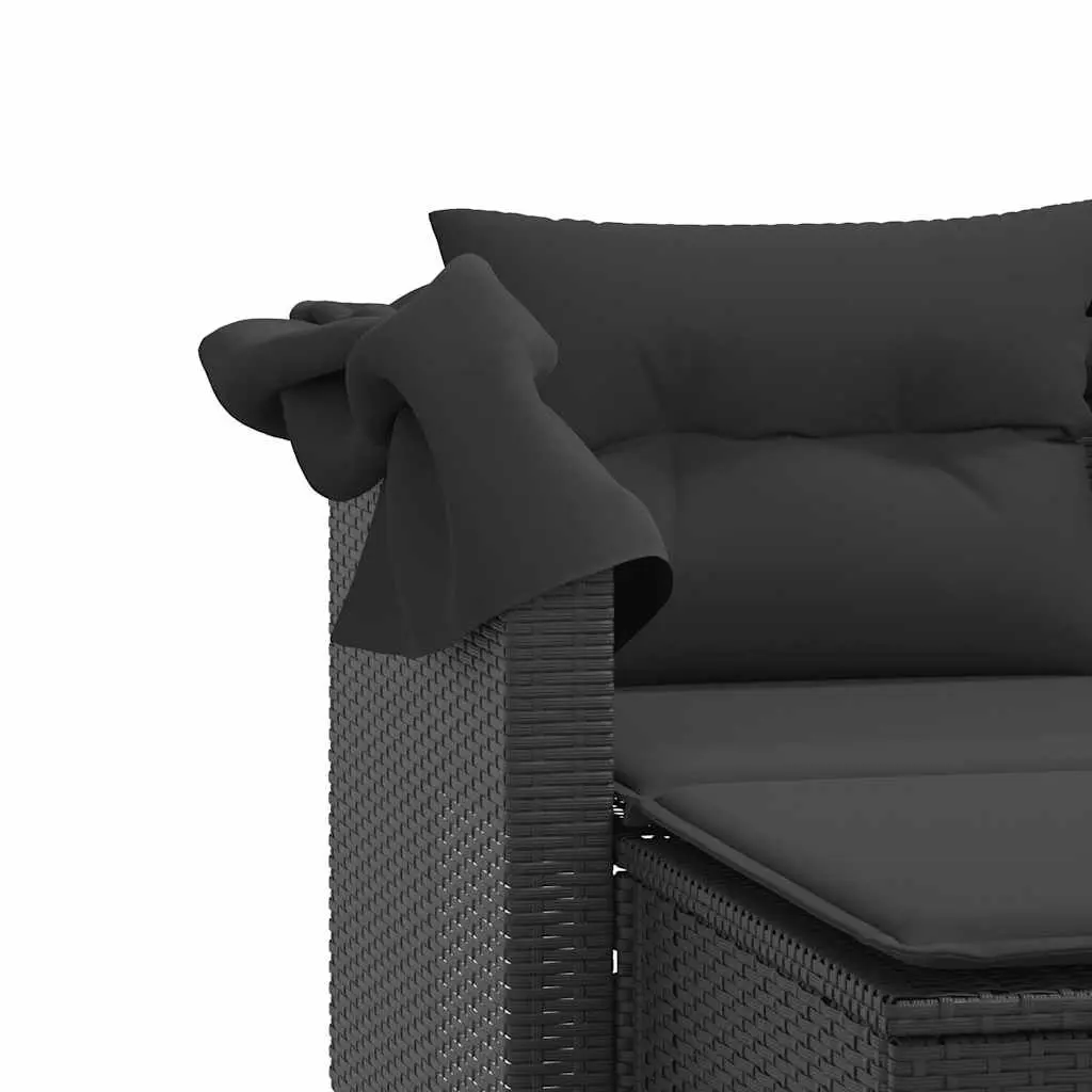 Garden Sofa with Retractable Canopy