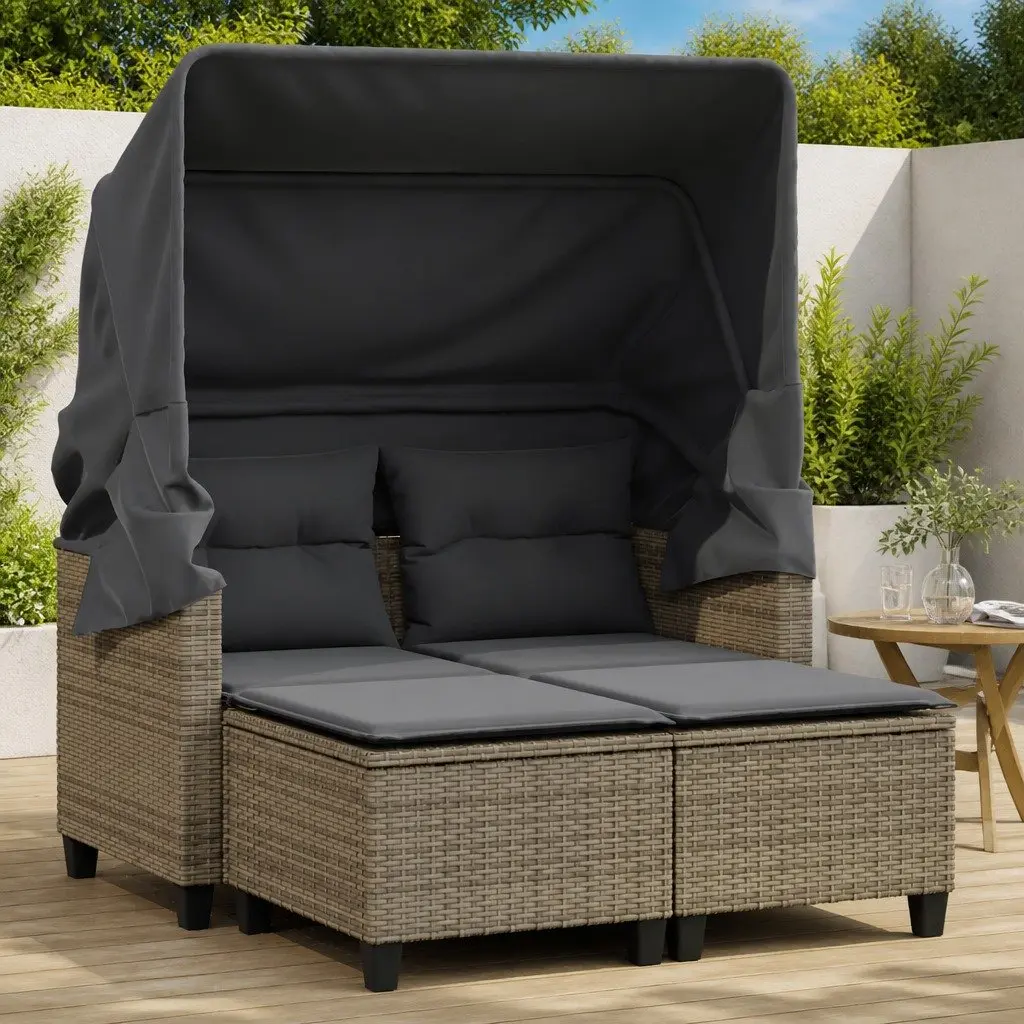 Outdoor Garden Sofa with Stools