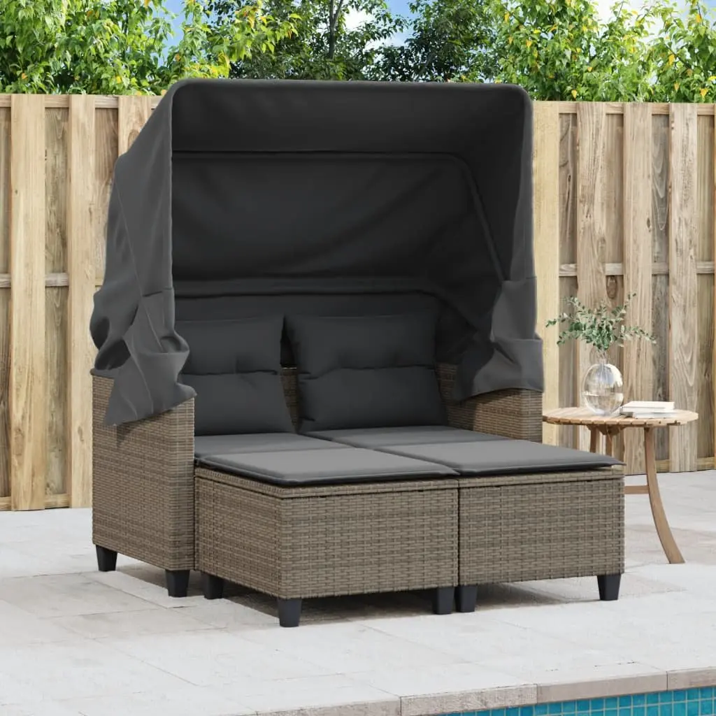 Outdoor Garden Sofa with Stools