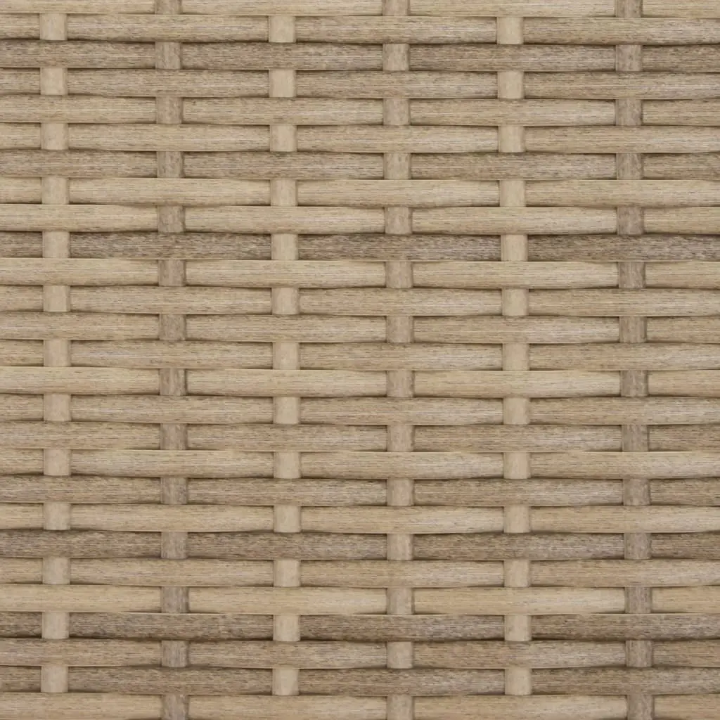 Garden Sofa 2-Seater with Stools Beige Poly Rattan Outdoor