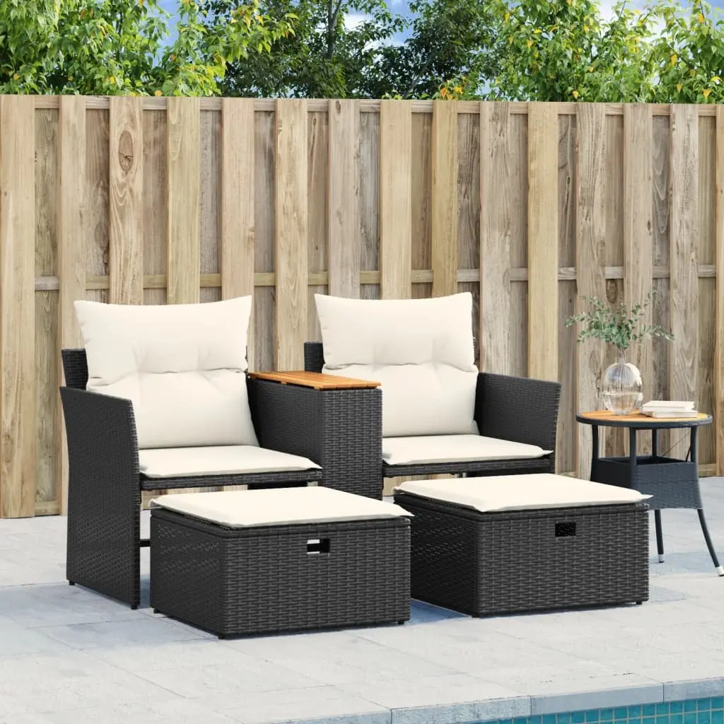 Outdoor Sofa Set with Stools