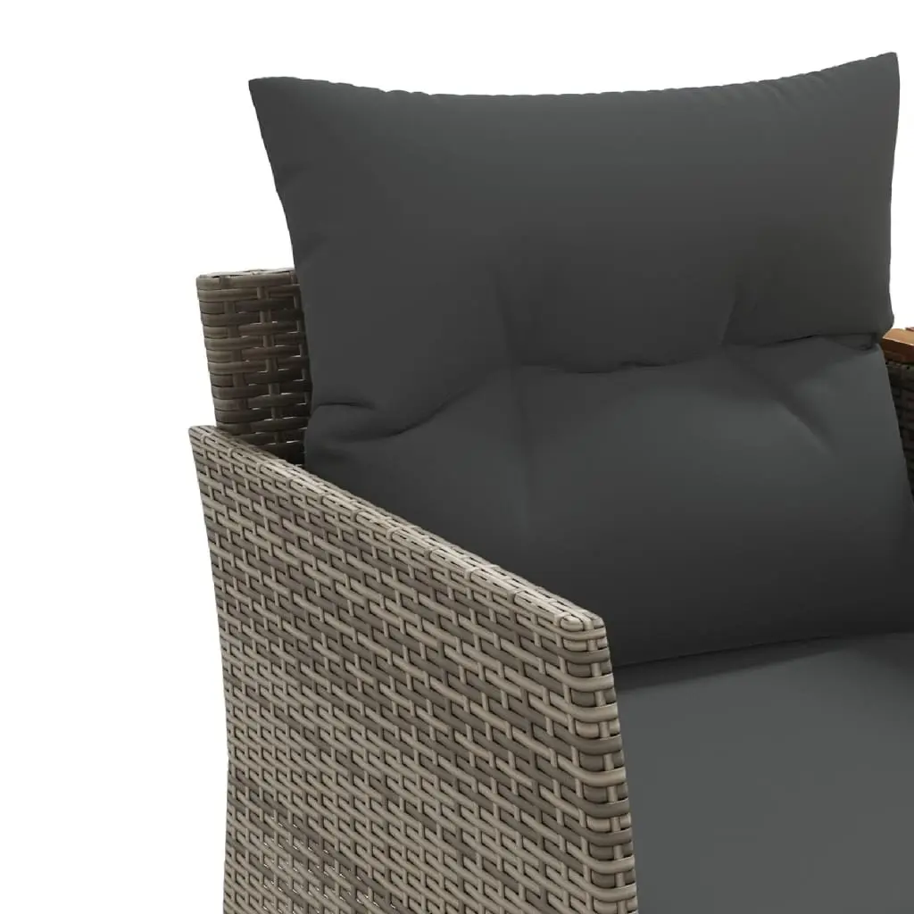 Grey Garden Sofa Set with Stools for Relaxing Outdoors