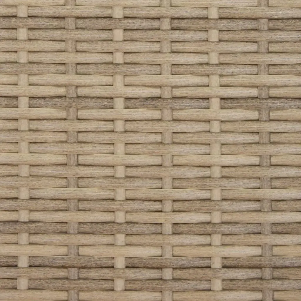 Double Sun Lounger Outdoor Furniture Canopy Cushions Beige Poly Rattan Patio