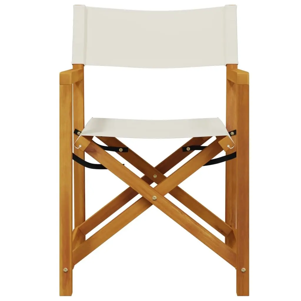Folding Director Chairs Cream 2 Pieces Outdoor Portable