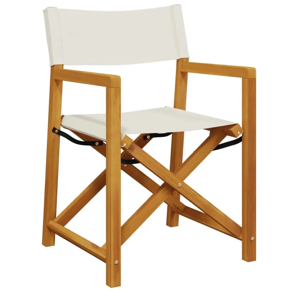 Folding Director Chairs Cream 2 Pieces Outdoor Portable