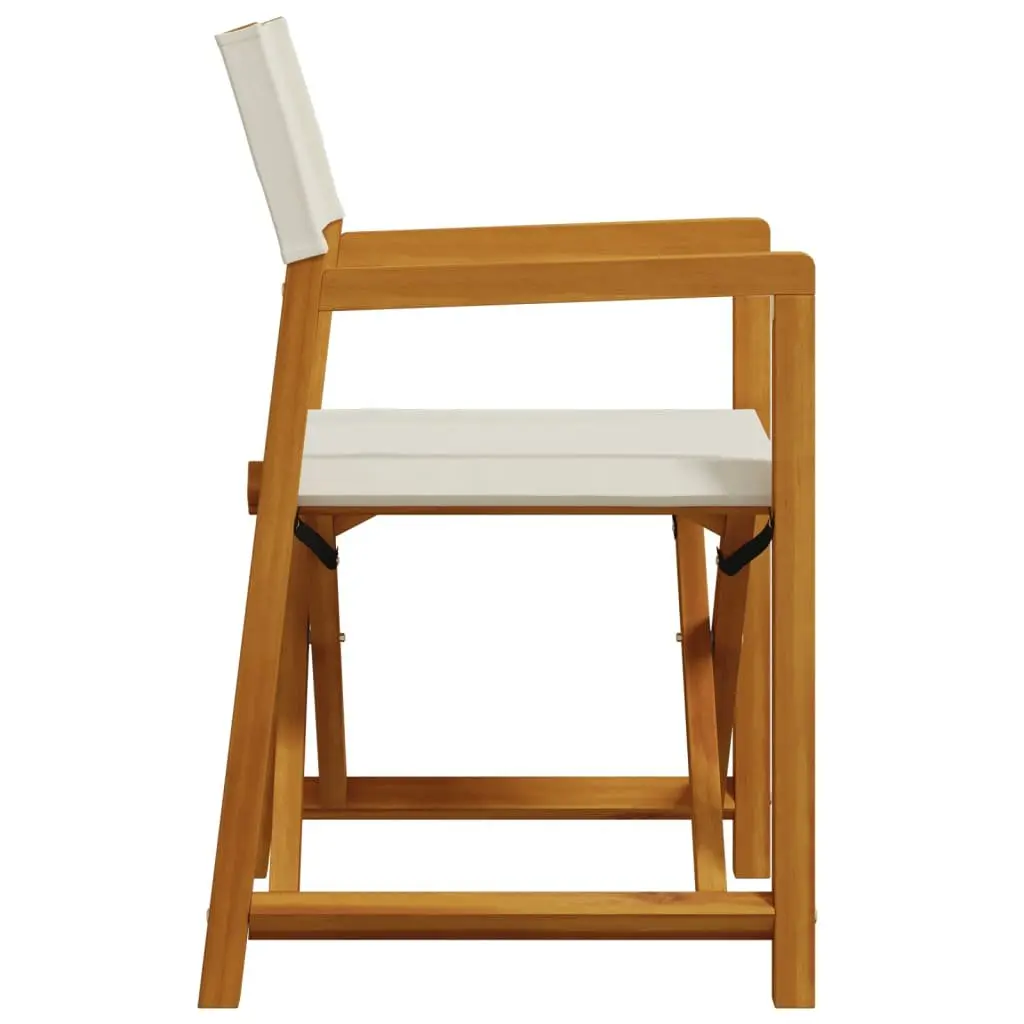 Folding Director Chairs Cream 2 Pieces Outdoor Portable
