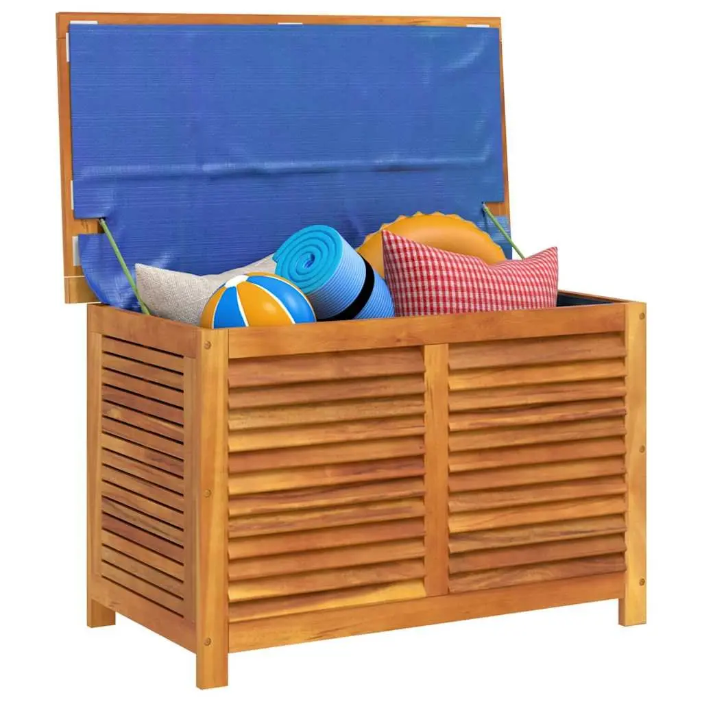 Garden Storage Box with Louver 90x50x56cm Solid Wood Outdoor Cushion Organiser