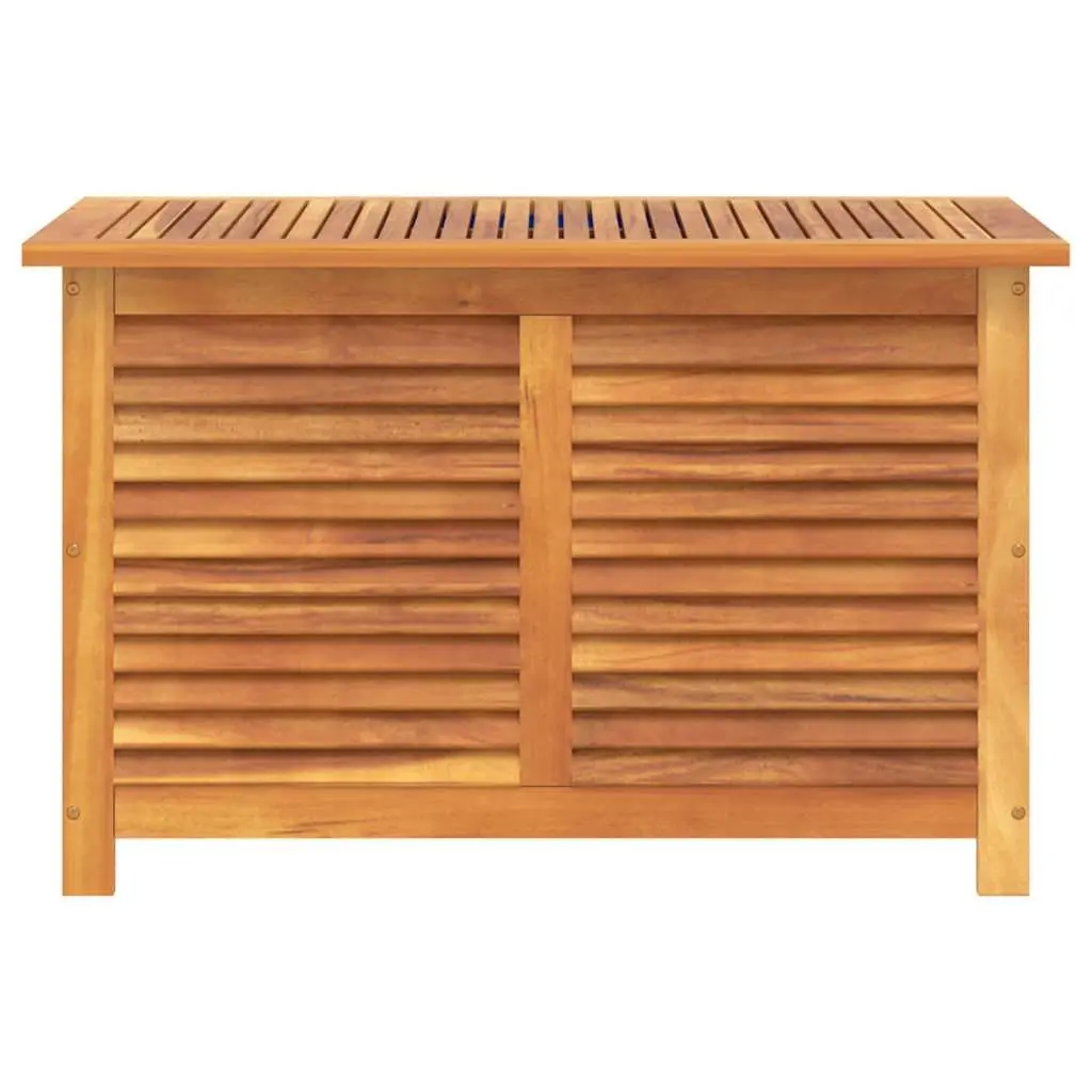 Garden Storage Box with Louver 90x50x56cm Solid Wood Outdoor Cushion Organiser