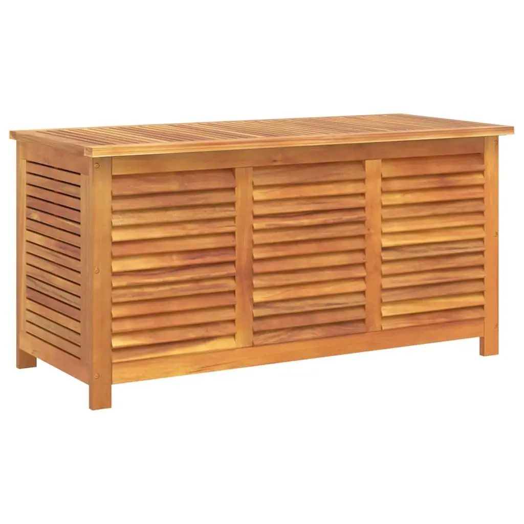 Outdoor Garden Storage Box Solid Acacia Wood Brown 113 x 50 x 56 cm