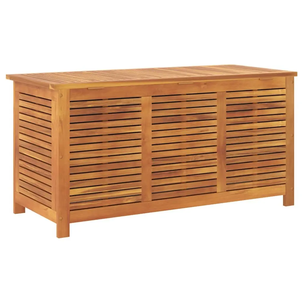 Outdoor Garden Storage Box Solid Acacia Wood Brown 113 x 50 x 56 cm