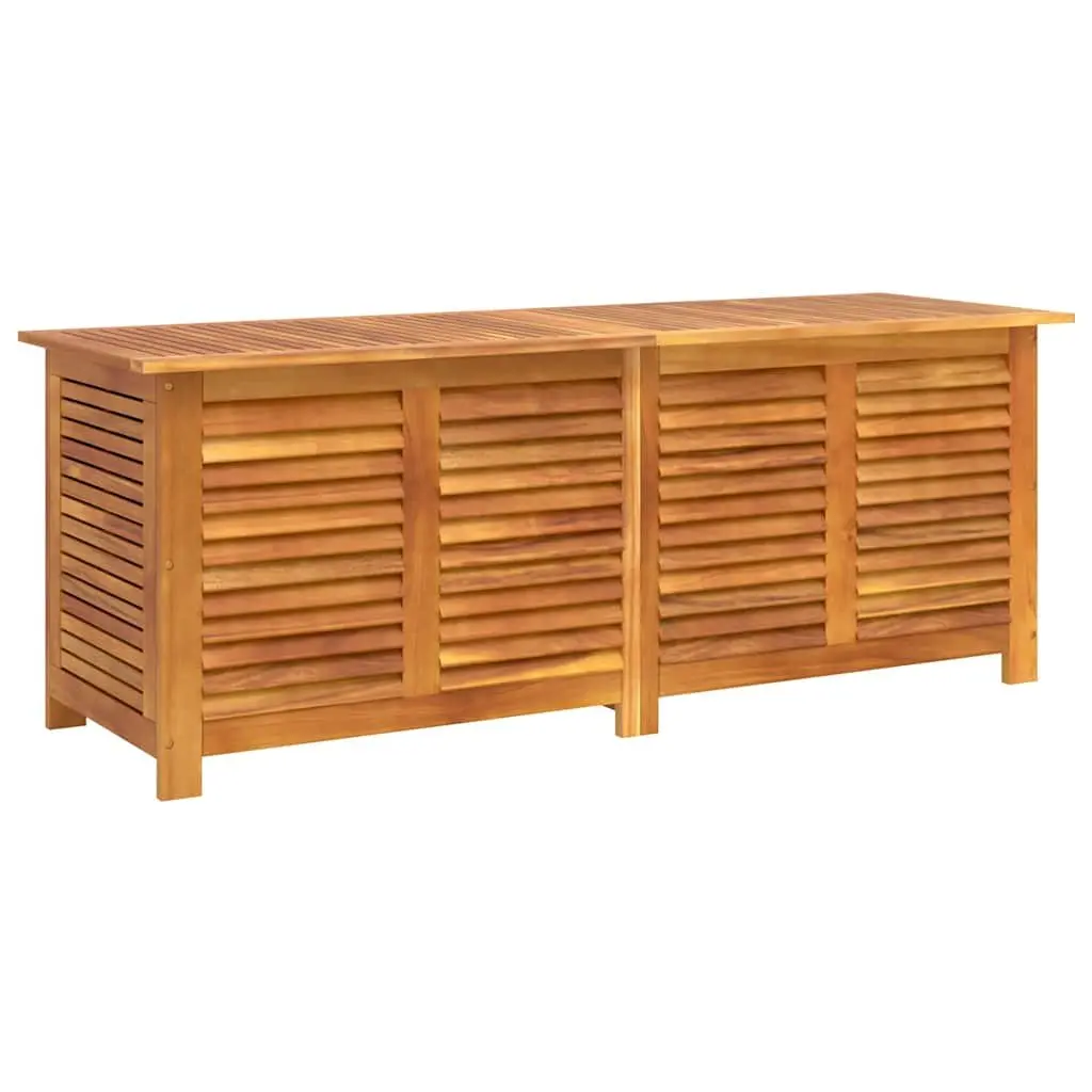 Garden Storage Box Solid Wood Acacia Outdoor Furniture 150x50x56cm Brown