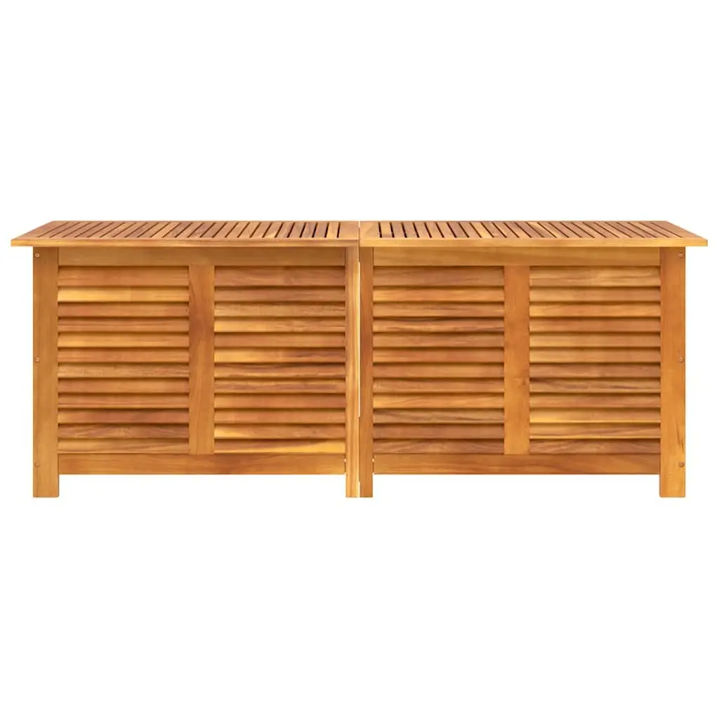 Garden Storage Box Solid Wood Acacia Outdoor Furniture 150x50x56cm Brown