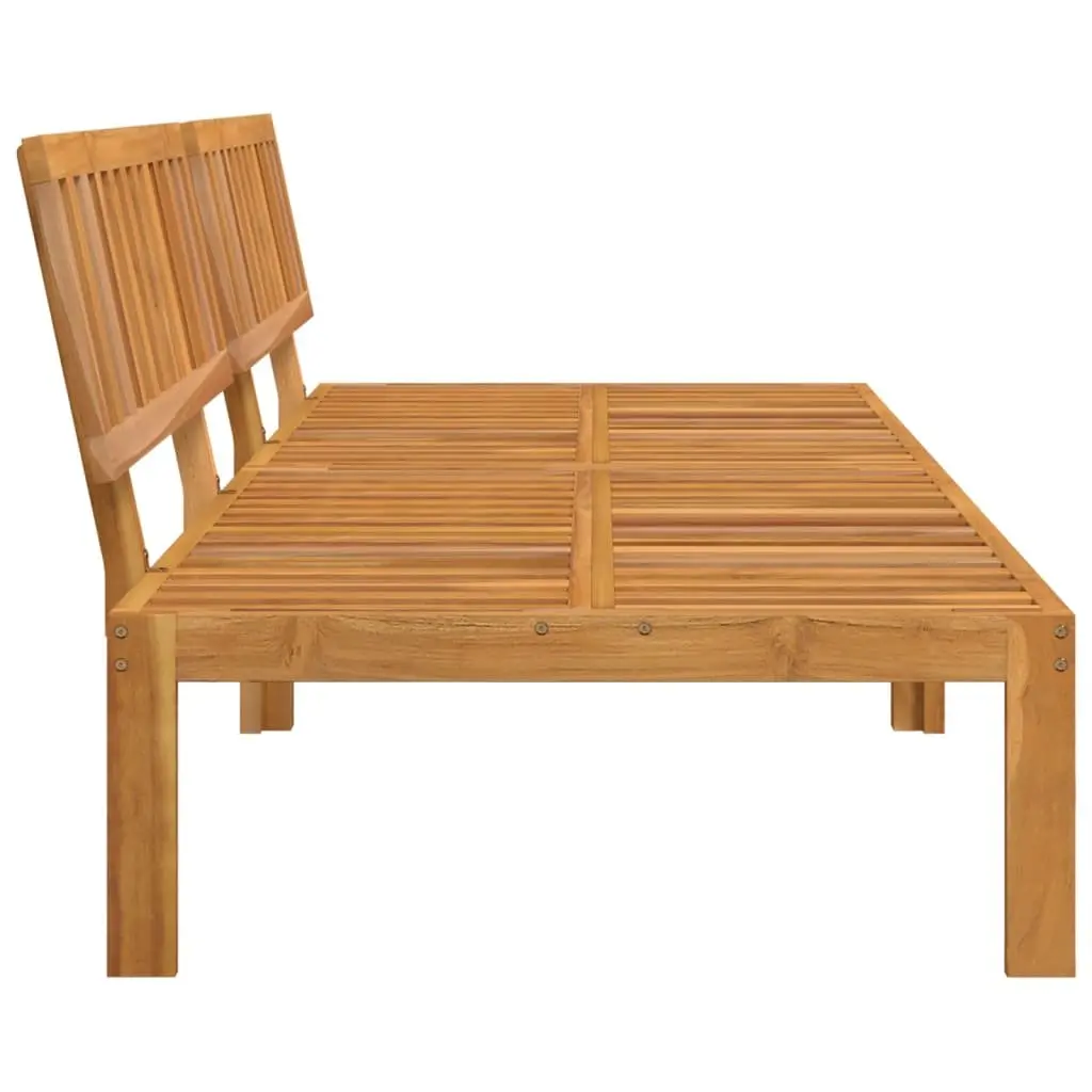 Outdoor Sectional Sofa Middle Unit Garden Pallet 2 pcs Solid Acacia Wood Brown