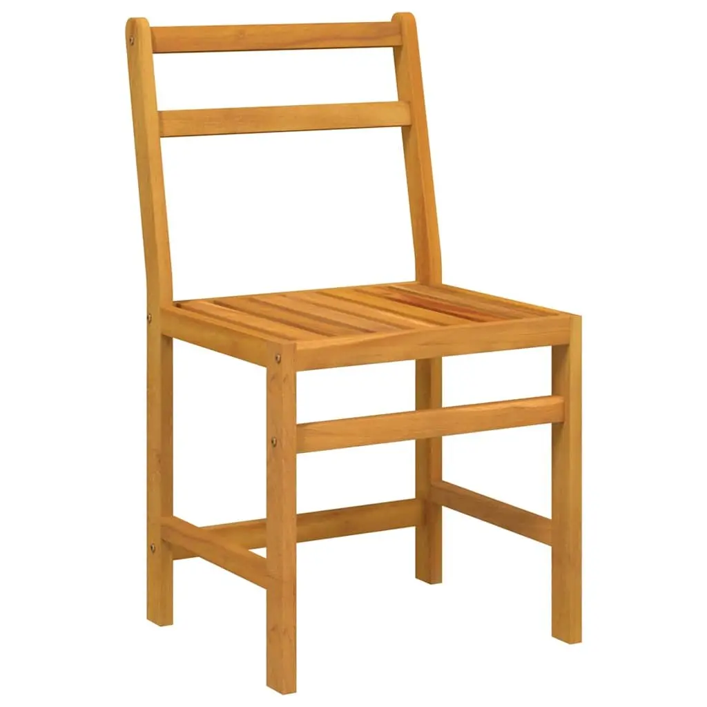 3 Piece Balcony Set Solid Acacia Wood Outdoor Furniture Compact Size Brown